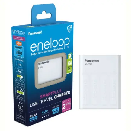 Зарядное устройство Panasonic Eneloop ready USB in/out с функцией Power Bank + AA 2000 mAh