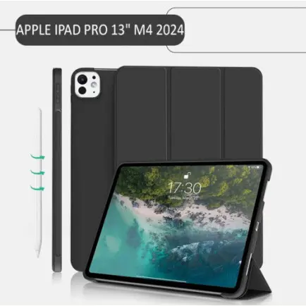 Чeхол-книжка BeCover Tri Fold Soft TPU Silicone для Apple iPad Pro 13" M4 2024 Black (711750)