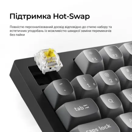 Клавіатура бездротова Keychron K10 Max Keychron Super Banana Switch Black RGB (K10M-H4-UA)