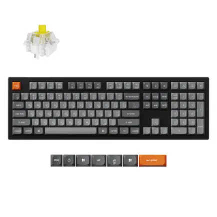 Клавіатура бездротова Keychron K10 Max Keychron Super Banana Switch Black RGB (K10M-H4-UA)