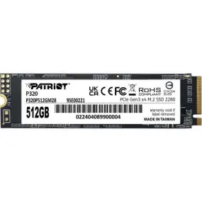 Накопитель SSD  512GB Patriot P320 M.2 2280 PCIe 3.0 x4 NVMe 3D NAND (P320P512GM28)
