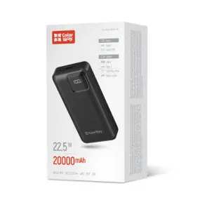 Універсальна мобільна батарея ColorWay Optimal Power 20000mAh Black (CW-PB200LPB5BK-PDD)