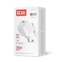 Сетевое зарядное устройство ColorWay GaN Mini 25W PD Port PPS USB-C White (CW-CH..