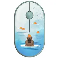 Мышь беспроводная 2E MF300 Capybara Tangerine Silent WL BT Green (2E-MF300WCAPIB..
