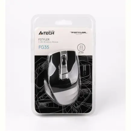 Мышь беспроводная A4Tech FG35 Grey USB