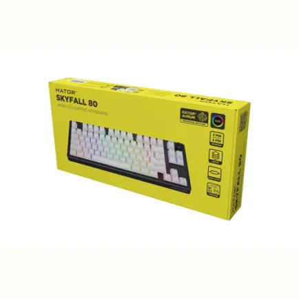 Клавіатура бездротова Hator Skyfall 80 Wireless Black-White (HTK3180UA)
