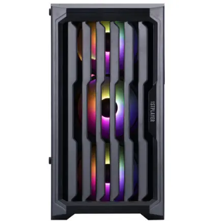 Корпус 1stPlayer H2-BK-4F7 Black без БЖ