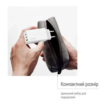 Сетевое зарядное устройство ColorWay GaN Mini 65W PD Port PPS USB (USB-2C1A)