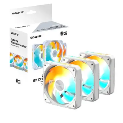 Вентилятор Gigabyte EZ Chain Fan 120 Ice 3-Pack White (GP-GBT EZFAN1203 ICE)