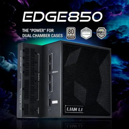 Блок питания Lian Li EDGE850, 80 Plus Platinum, Black, EU Cord (G9P.EG0850.BE00.EU)