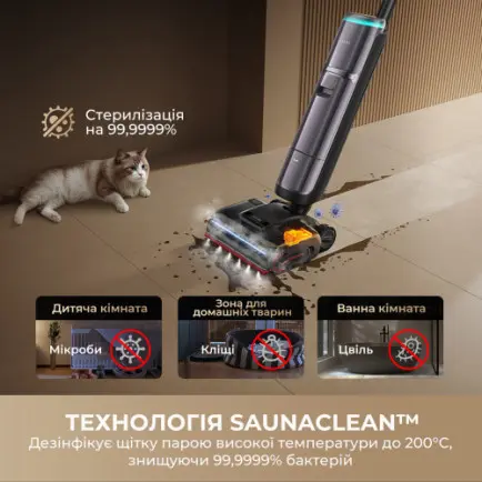 Аккумуляторный моющий пылесос Dreame H16 Pro Steam (HHR48F)
