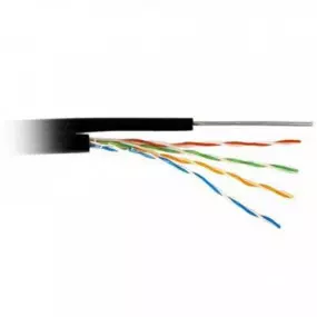 кабель для зовнішнього прокладення UTP 5е ATcom з тросом 1,2мм (бух.305м)
