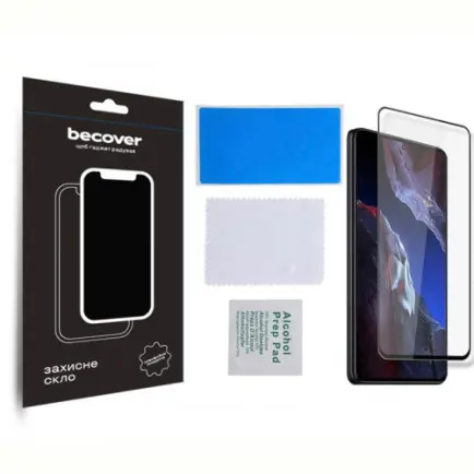 Защитное стекло BeCover для Xiaomi Poco F5 Pro Black (709744)