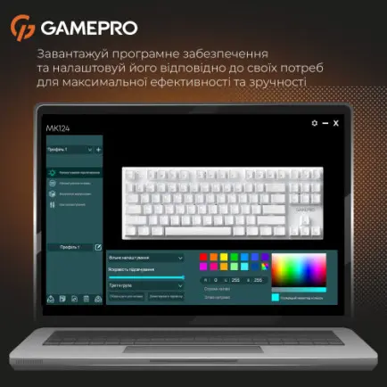 Клавиатура GamePro Genesis Joker MK124W Outemu Red Swithes USB White