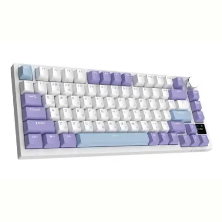 Клавіатура бездротова Ajazz AK820 Pro Flying Fish Switch Purple RGB With Screen (AK820PRO-FF-PWB)