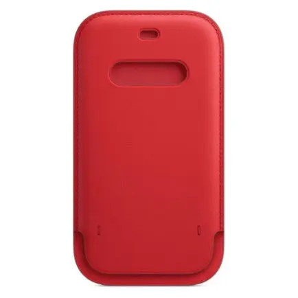 Чехол-карман Apple Leather Sleeve with MagSafe для Apple iPhone 12 Mini Red (MHMR3)