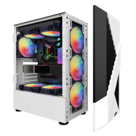 Корпус 1stPlayer F3-A-WH-4F1-PS-600FK-EU White 600W