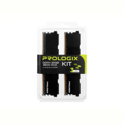 Модуль памяти DDR4 2x16GB/3600 Prologix Black (PRO32GB3600B4K)
