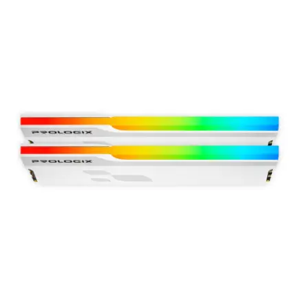 Модуль пам`ятi DDR5 2x16GB/5600 Prologix Onyx White RGB (PRO32GB5600YWR5K)