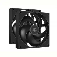 Вентилятор ID-Cooling AS-140-K Duet, 140x140x25мм, 4-pin PWM, черный