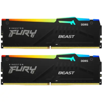 Модуль пам`яті DDR5 2x8GB/6000 Kingston Fury Beast RGB Black (KF560C36BBEAK2-16)