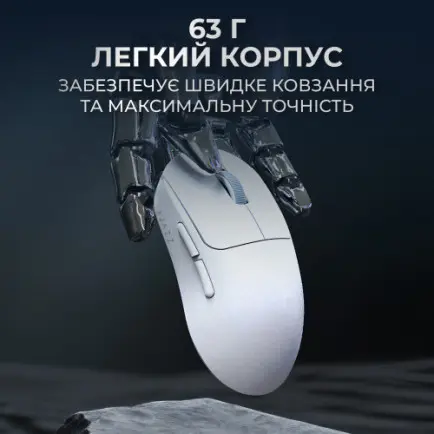 Миша бездротова Ajazz AJ199 Max White (AJ199-MAX-W)