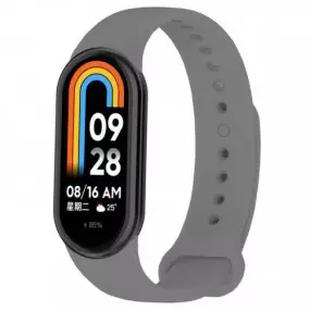 Силіконовий ремінець BeCover для Xiaomi Mi Smart Band 8 Steel Gray (709397)