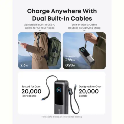 Універсальна мобільна батарея Anker Laptop 25000mAh 165W Space Black (A1695H11)