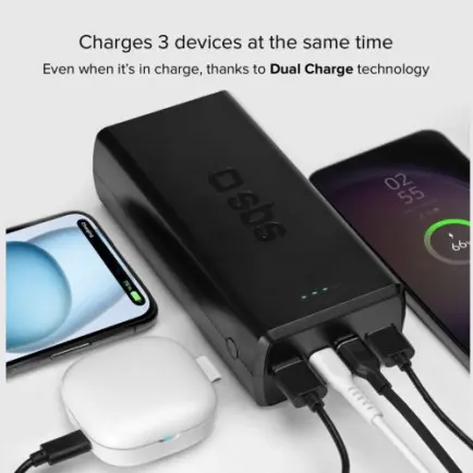 Универсальная мобильная батарея SBS 30000 mAh 20W Black (TTBB30000PD20K)