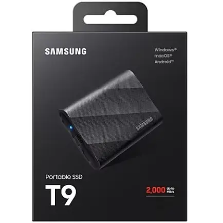 Накопичувач зовнішній SSD 2.5" USB 1.0TB Samsung T9 Black (MU-PG1T0B/EU)