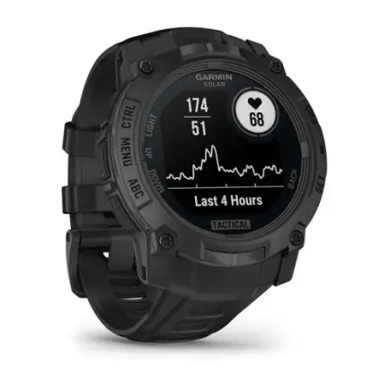 Смарт-часы Garmin Instinct 3 50mm Tactical Solar Black with Charcoal Silicone Band (010-02935-90)