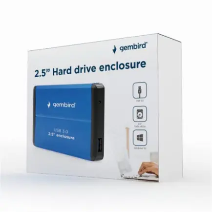 Внешний карман Gembird для подключения SATA HDD 2.5", USB 3.0, Blue (EE2-U3S-2-B)