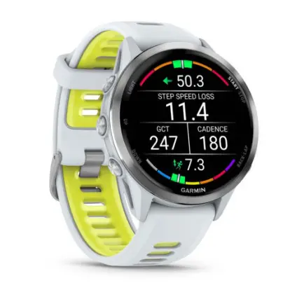 Смарт-часы Garmin Forerunner 970 Whitestone/Amp Yellow (010-02969-11)