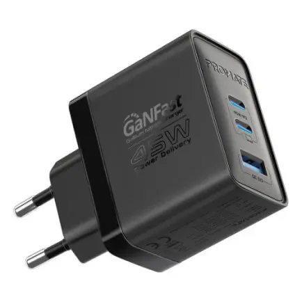 Зарядное устройство Promate PowerPort 45W Black