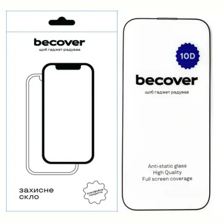 Захисне скло BeCover для Apple iPhone 14 Pro 10D Black (711327)