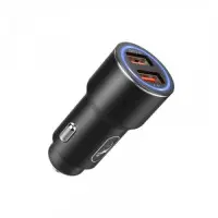 Автомобильное зарядное устройство SkyDolphin SZ15 Aluminium QC3.0 (2USB, 2.4A)
