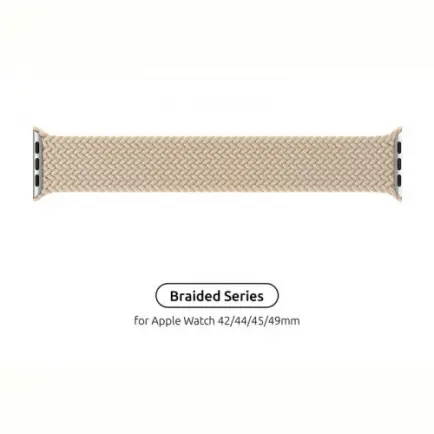 Ремешок Armorstandart Braided Solo Loop для Apple Watch 42mm/44mm/45mm/49mm Beige Size 8 (160 mm)
