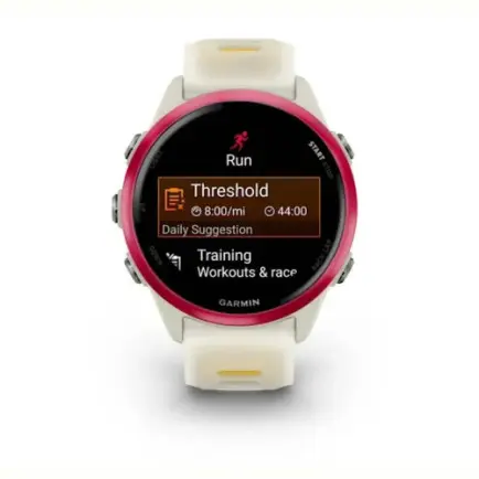Смарт-годинник Garmin Forerunner 570 42mm Raspberry with Mango/Translucent Bone with Silver Buckle (010-02970-42)