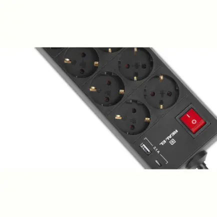 Фильтр питания REAL-EL RS-Protect 805 1.8м Black (EL122300042)