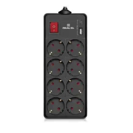 Фильтр питания REAL-EL RS-Protect 805 1.8м Black (EL122300042)