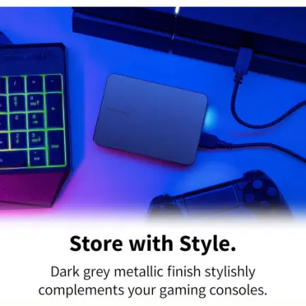 Внешний жесткий диск 2.5" USB 2.0TB Toshiba Canvio Gaming Dark Grey (HDTX220EK3AA)