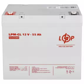 Аккумуляторная батарея LogicPower 12V 55AH (LPM-GL 12V - 55 AH)