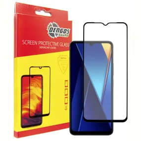 Защитное стекло Dengos для Xiaomi Poco C65 Black Full Glue (TGFG-352)