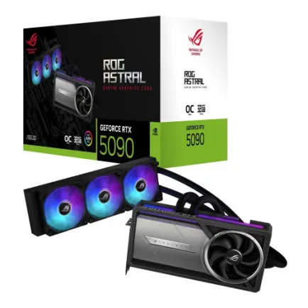 Відеокарта GF RTX 5090 32GB GDDR7 ROG Astral LC Gaming OC Asus (ROG-ASTRAL-LC-RTX5090-O32G-GAMING)