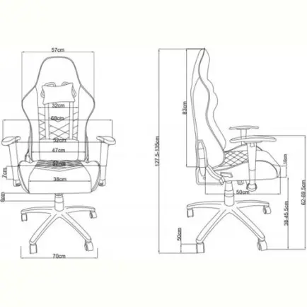 Крісло для геймерів 2E Gaming Chair Bushido Dark Grey (2E-GC-BUS-GR)