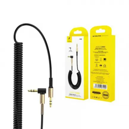 Аудіо-кабель SkyDolphin SR08 Spring Wire 3.5 мм - 3.5 мм (M/M)