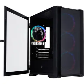 Корпус 1stPlayer T4-G-BK-4FS7 Black