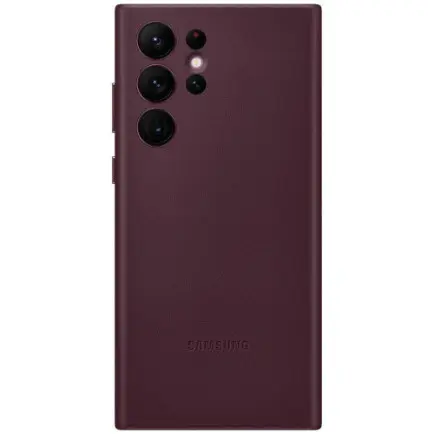Чехол-накладка Samsung Leather Cover для Samsung Galaxy S22 Ultra SM-S908 Burgundy (EF-VS908LEEGRU)