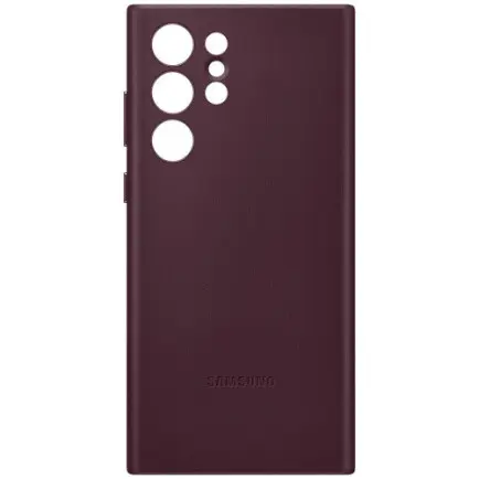 Чехол-накладка Samsung Leather Cover для Samsung Galaxy S22 Ultra SM-S908 Burgundy (EF-VS908LEEGRU)