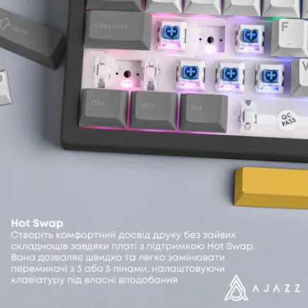 Клавиатура беспроводная Ajazz AK980 V2 Gift Switch V2 Black (AK980-V2-G-BGY)